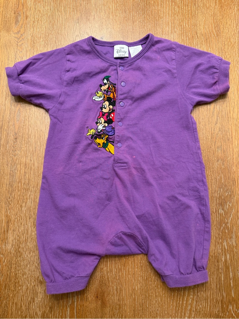 Vintage y2k Disney Store Mickey Minnie Pluto goofy romper